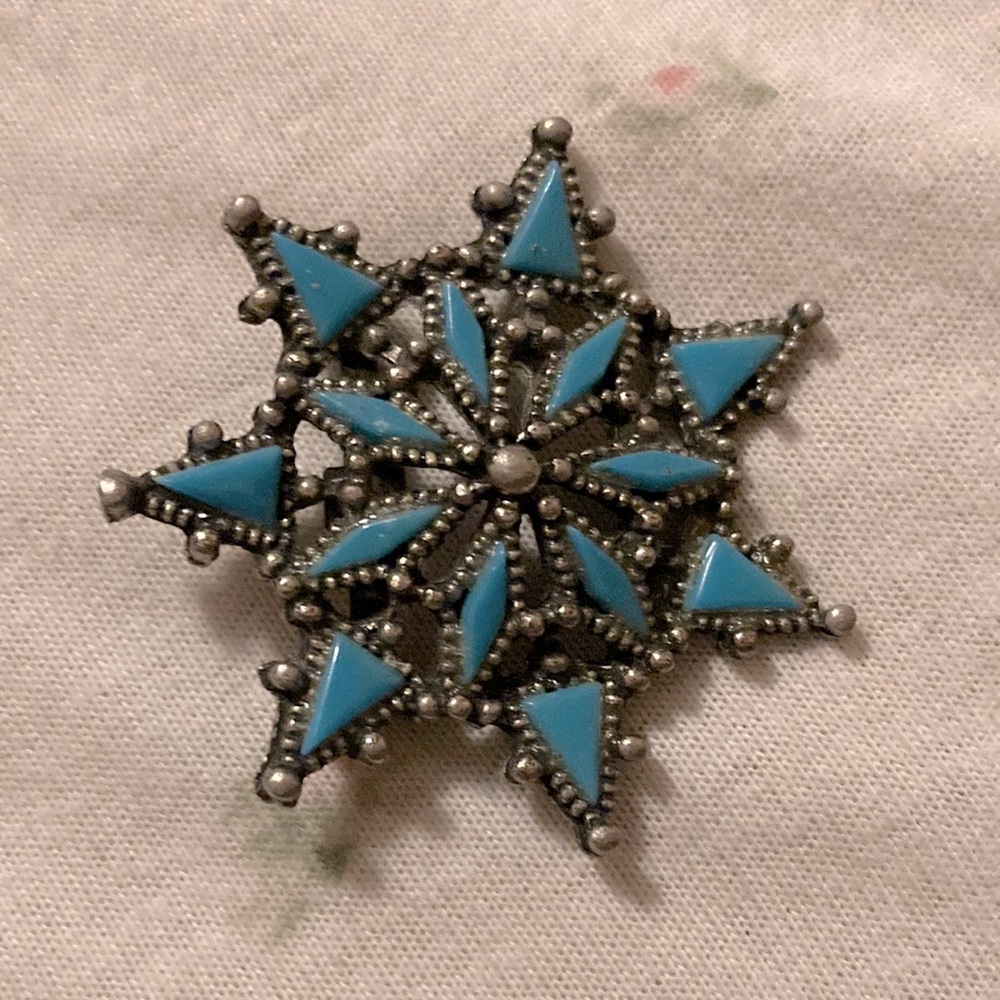 Vintage turquoise star pendant